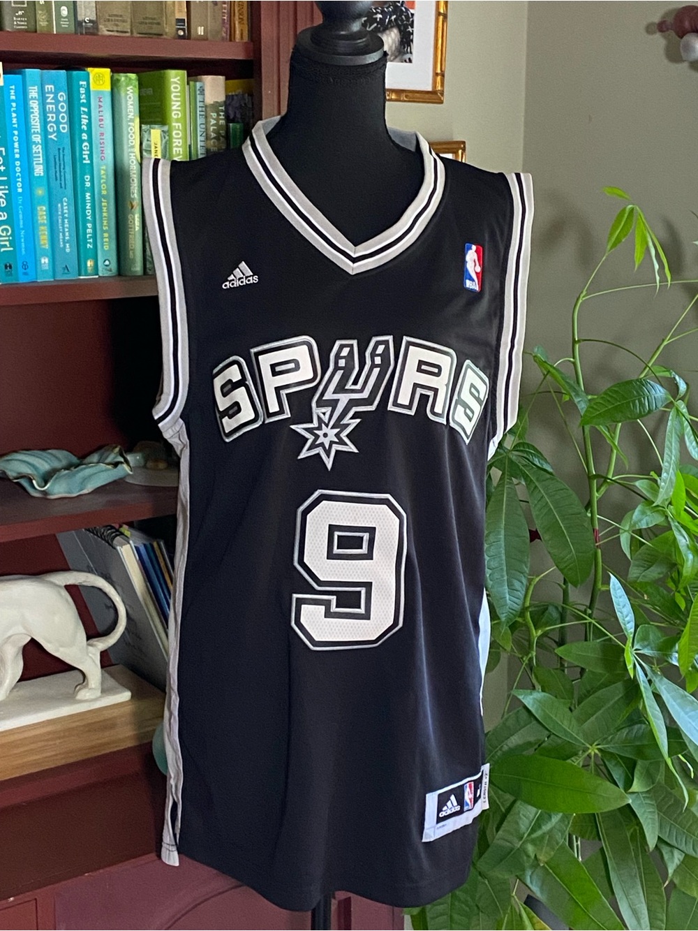 adidas Black San Antonio Spurs #9 Basketball Jersey